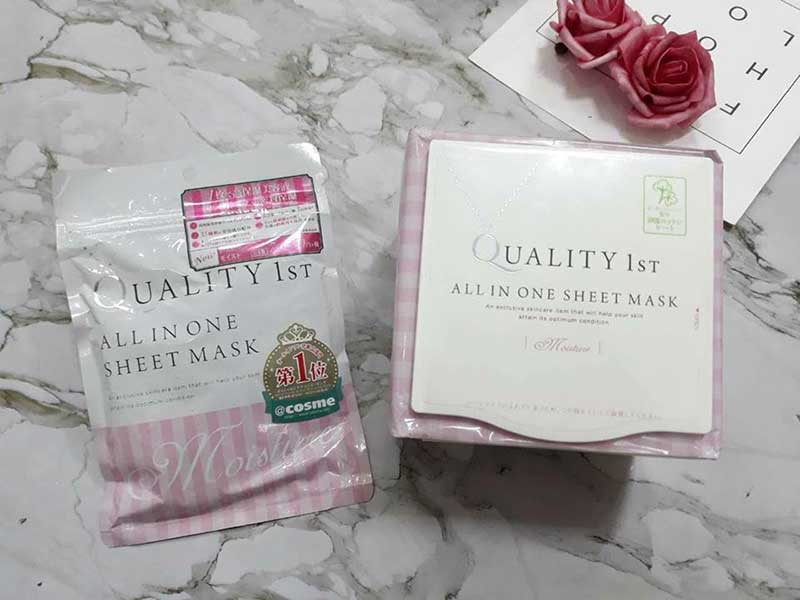 Mặt nạ Quality 1st All in One Sheet Mask hồng – Giúp dưỡng ẩm cho da – Hộp 50 miếng