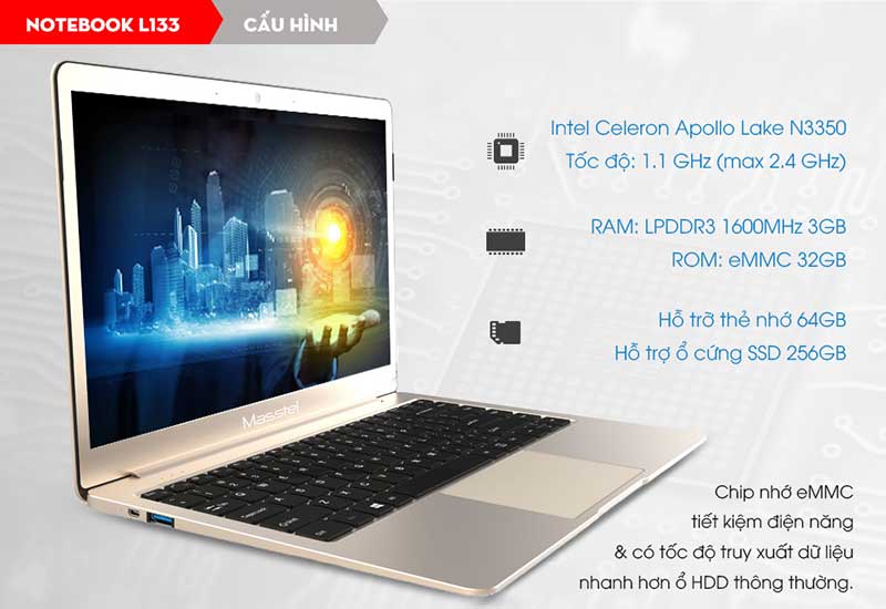 Laptop Masstel L133